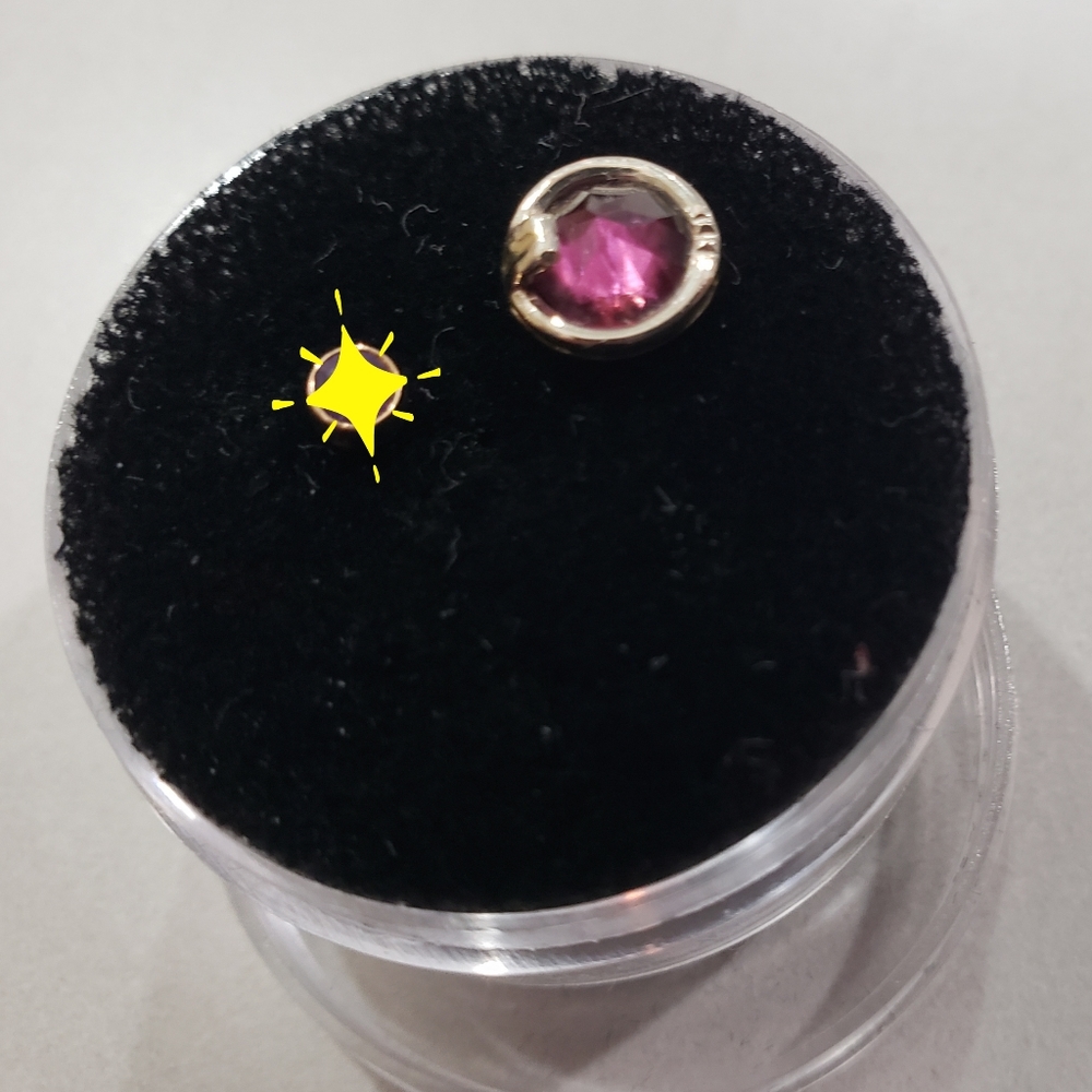 ❌SOLD❌Rhodolite Garnet 14g threaded end